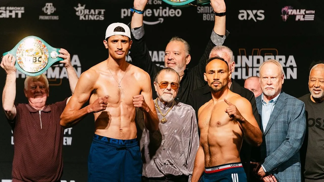 Sebastian Fundora (kiri) dan Keith Thurman. (Foto: Fight TV)