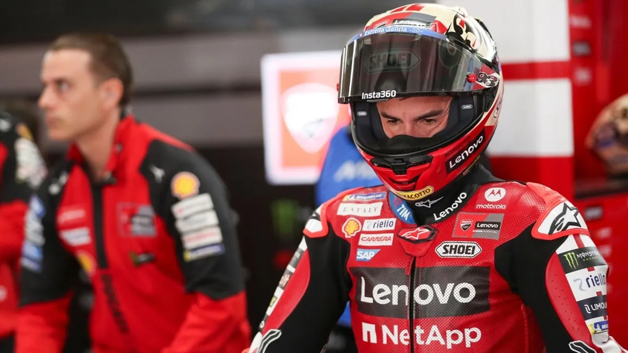 Marc Marquez usai tabrak Fabio Di Giannantonio