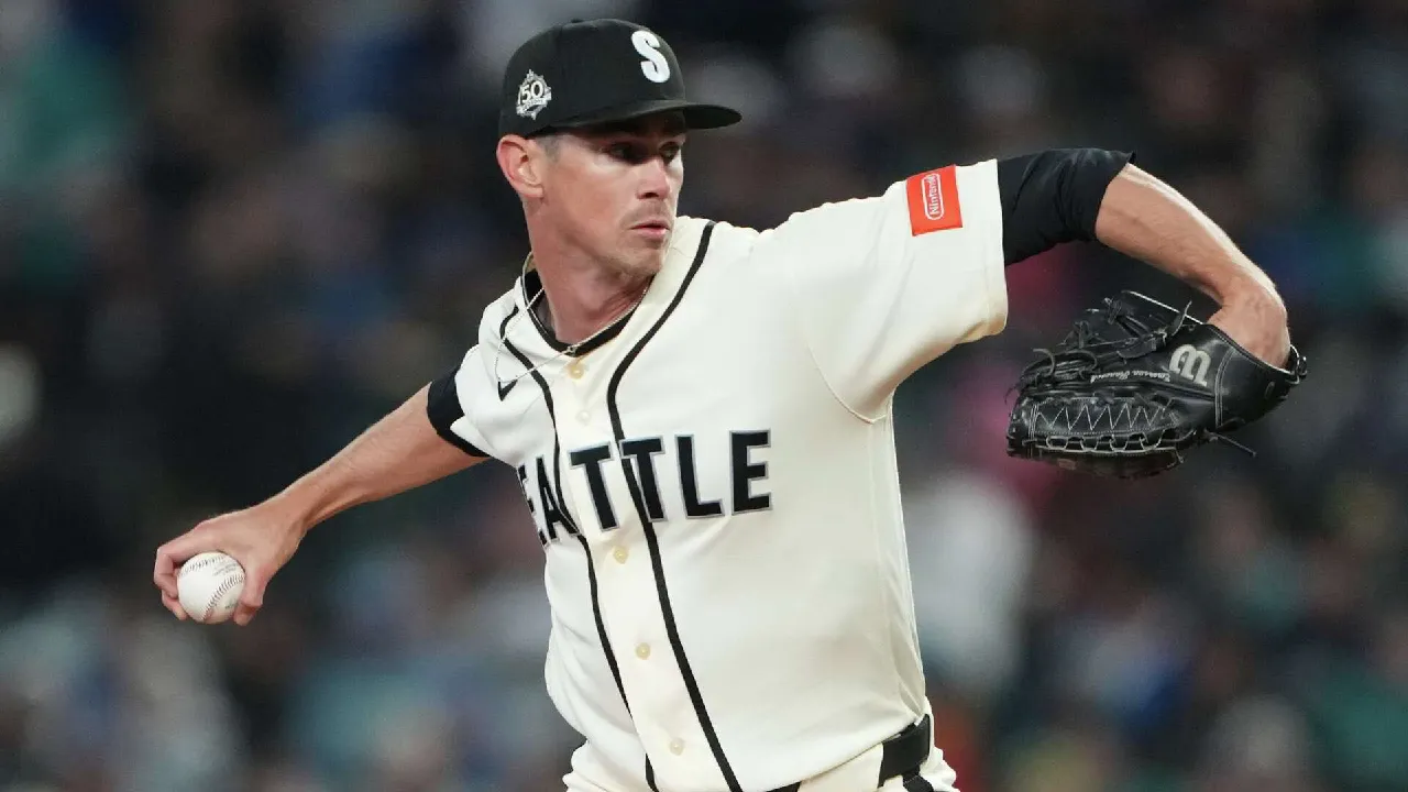Emerson Hancock mencatatkan enam inning, tanpa kebobolan, tanpa hit, serta membukukan sembilan strikeout—rekor tertinggi sepanjang kariernya di MLB. (Foto: AP)