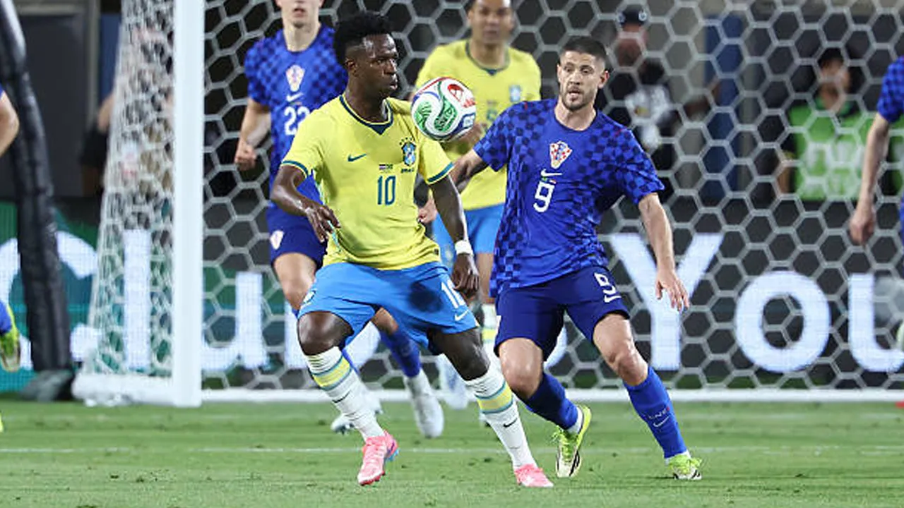 Brasil Dominan Atas Kroasia, Statistik Ungkap Peran Kunci Vinicius Junior