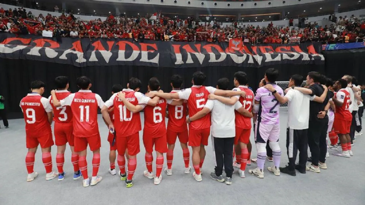 Skuat timnas futsal Indonesia saat di Piala Asia