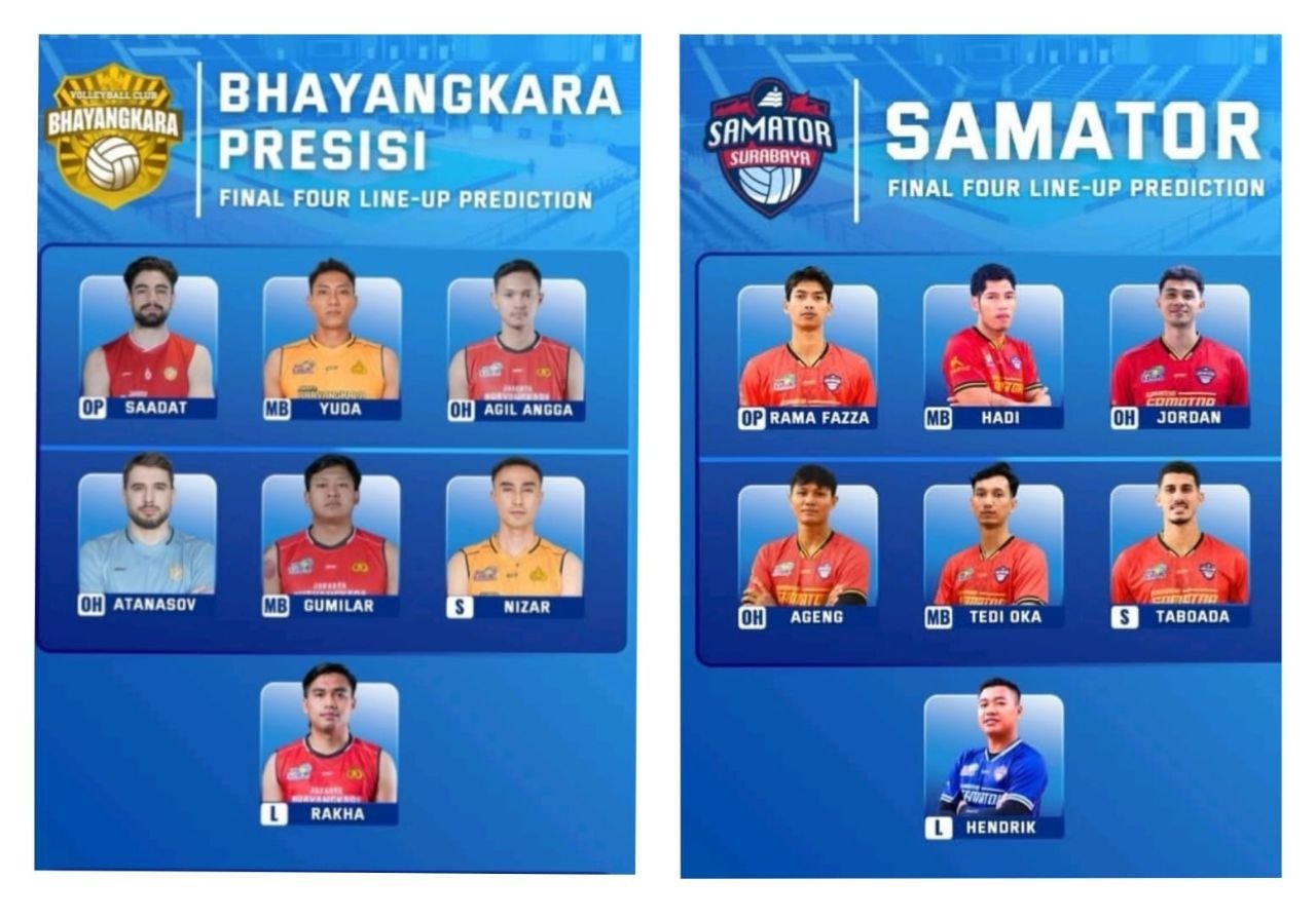 Final Four: Jakarta Bhayangkara Presisi Tantang Surabaya Samator dengan Susunan Pemain Terbaik