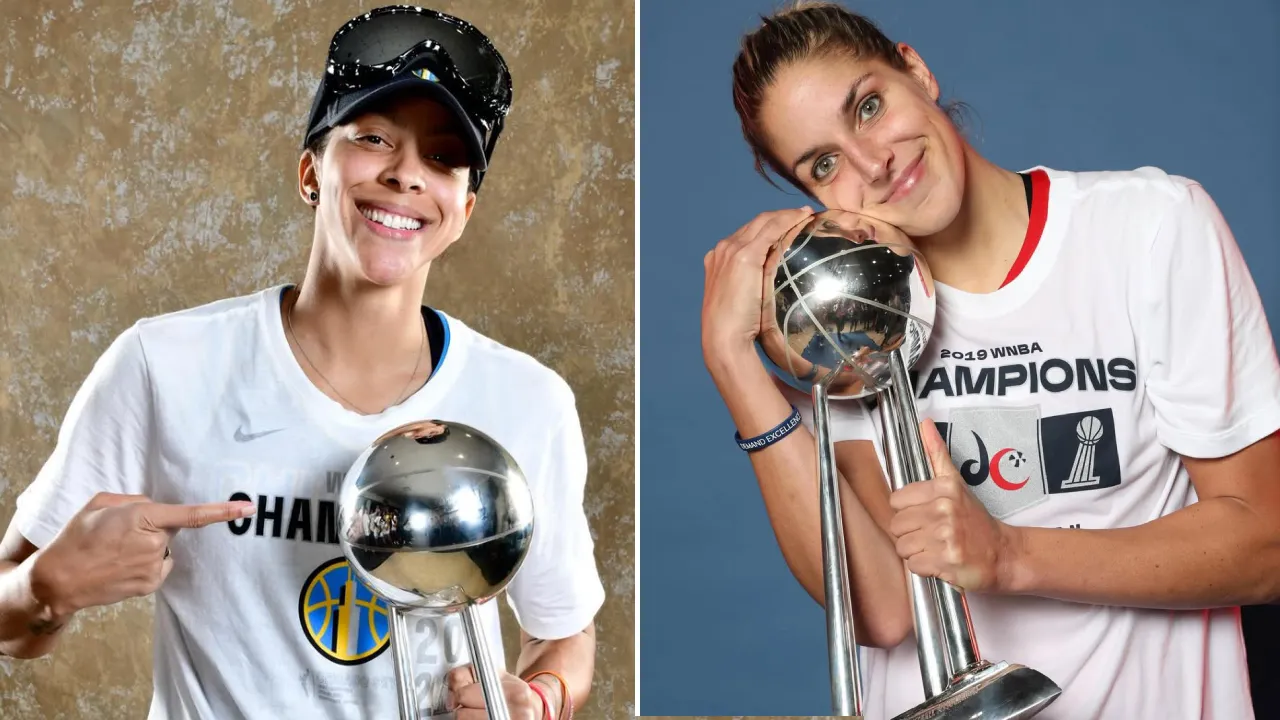 Candace Parker (kiri) dan Elena Delle Donne. (Foto: AP)