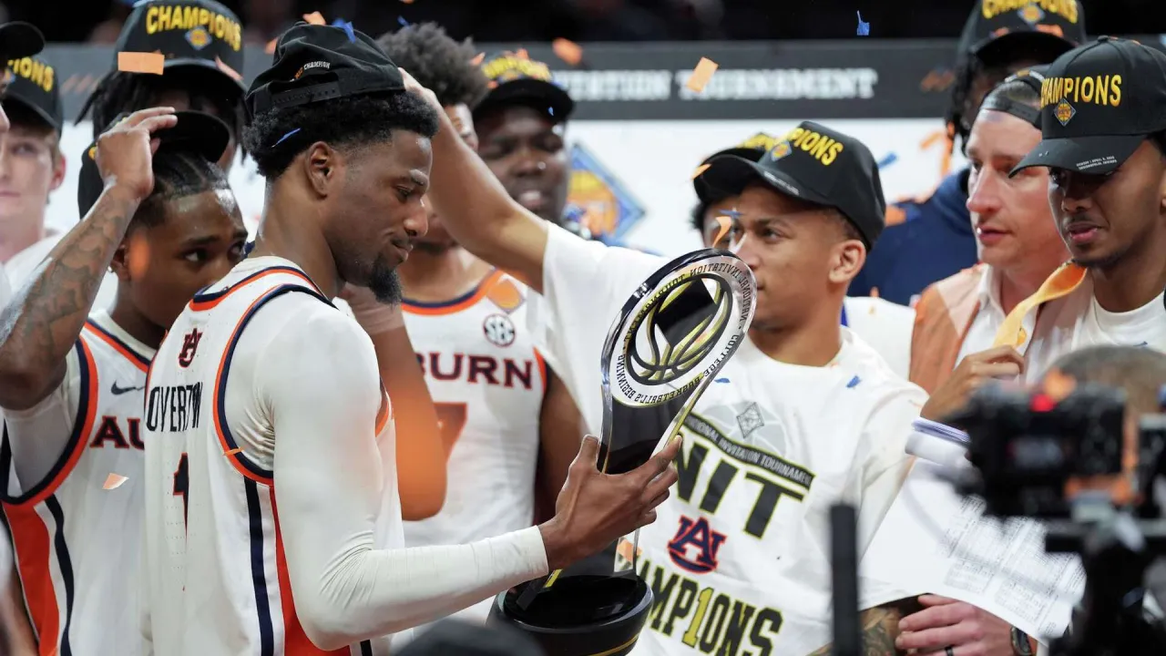 Auburn Tigers Tundukkan Tulsa Lewat Ovetime, Raih Gelar NIT Perdana