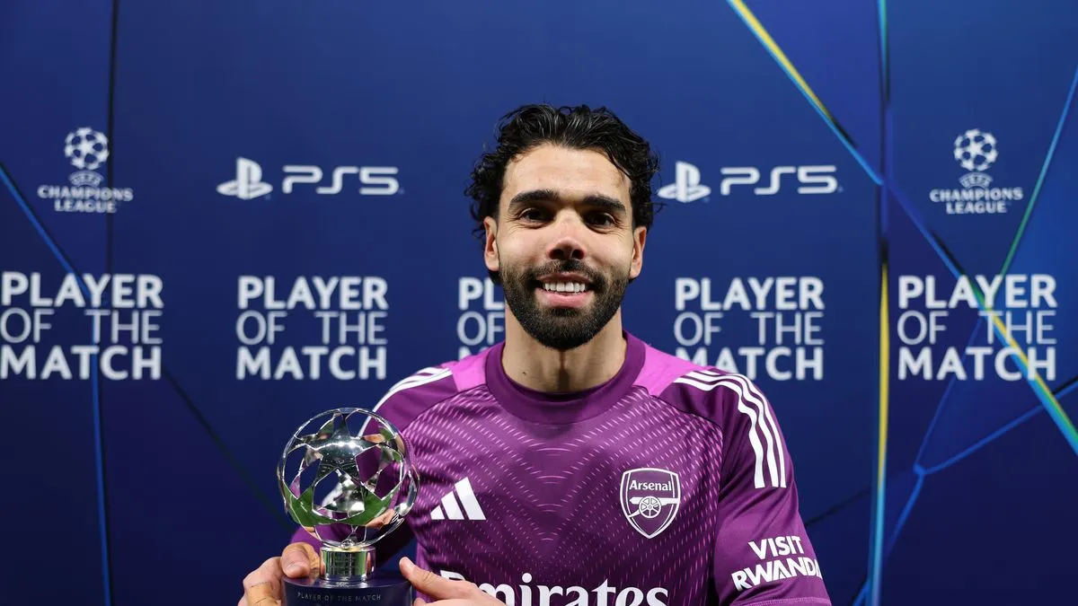 David Raya Yakin Arsenal Bisa Juara Liga Champions - sumber: (footballlondon)
