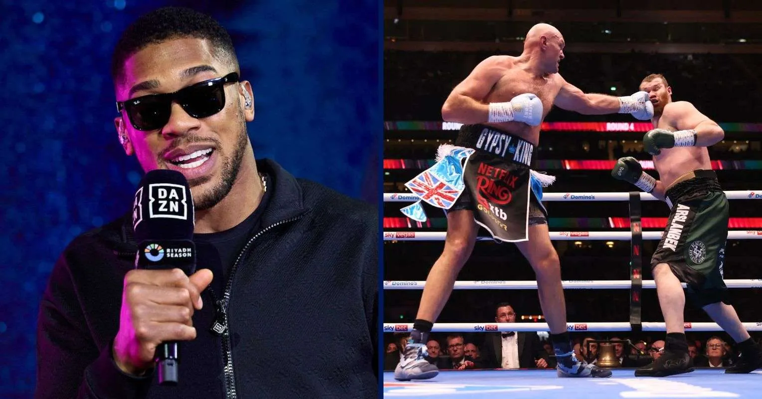 Anthony Joshua Ungkap Kans Hadapi Tyson Fury Berikutnya - sumber: (secondsout)
