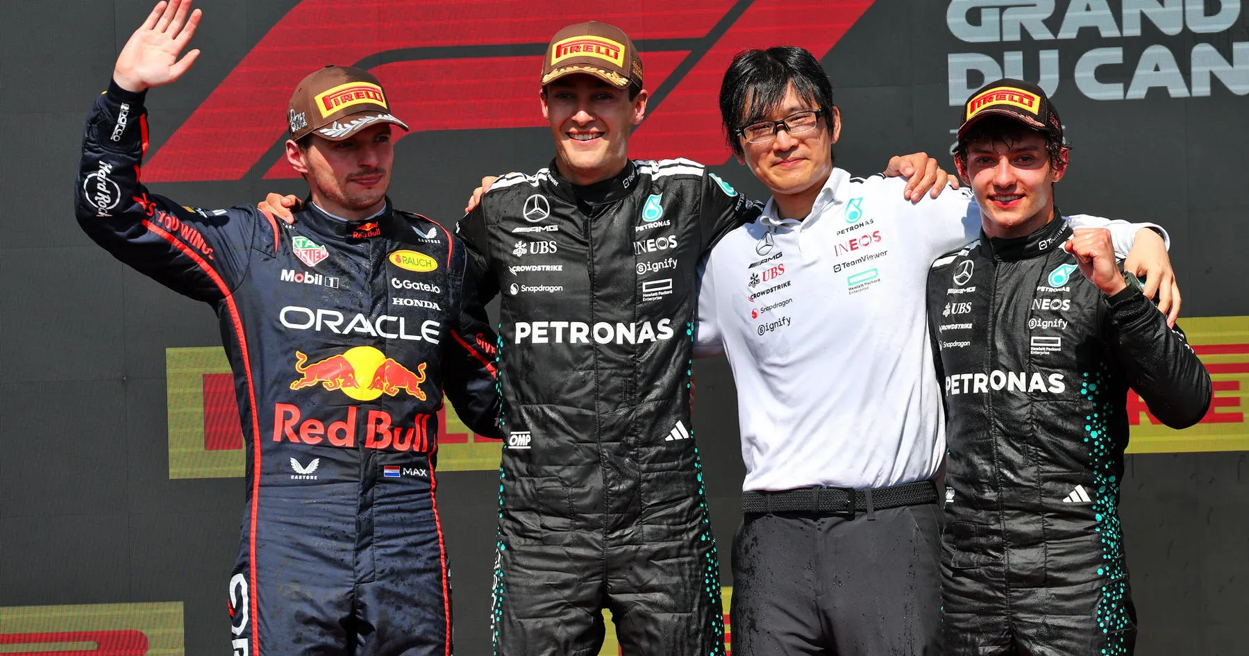 George Russell dan Kimi Antonelli Nikmati Kesulitan Verstappen - sumber: (racingnews365)
