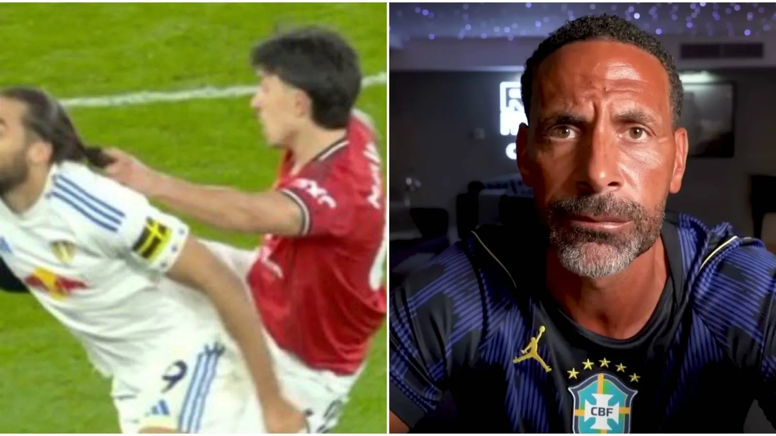 Reaksi Rio Ferdinand Terhadap Kartu Merah Martinez di Laga Man Utd vs Leeds Jadi Sorotan - sumber: (givemesport)