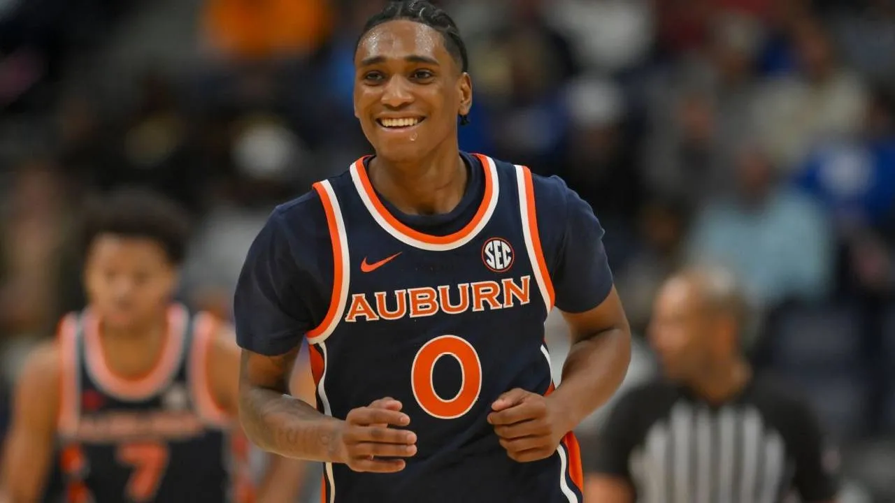 Tahaad Pettiford berperan penting membawa Auburn menembus Final Four, sekaligus dikenal sebagai pemain yang kerap tampil gemilang dalam laga besar. (Foto: AP)