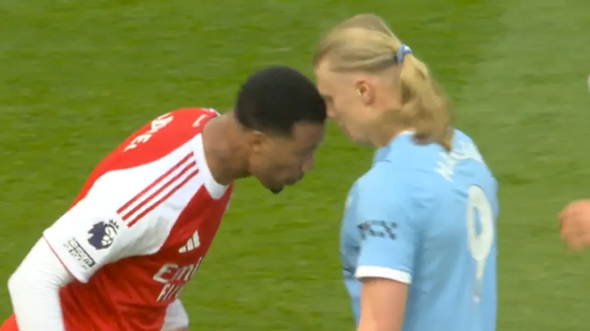 Gabriel Beruntung Tak Kena Kartu Merah Usai Insiden Haaland