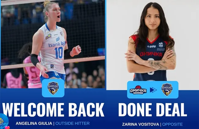 BJB Tandamata Resmi Gaet Trio Asing: Weronika, Angelina, dan Zarina Vositova! - sumber: (blokbojonegoro)