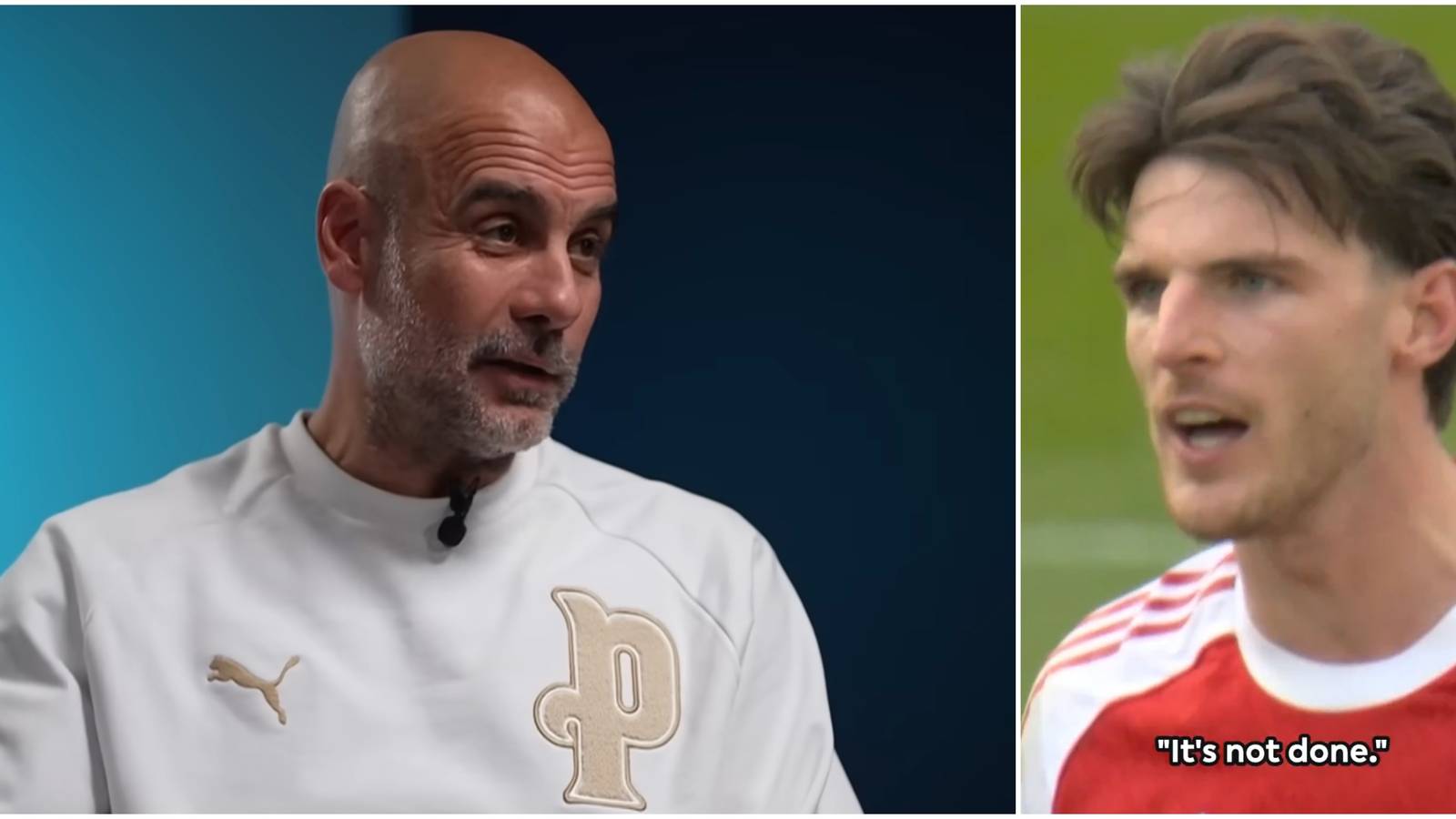 Guardiola Tanggapi Komentar Singkat Declan Rice Usai Man City Tundukkan Arsenal 2-1