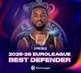 Alpha Diallo Resmi Jadi Pemain Bertahan Terbaik EuroLeague