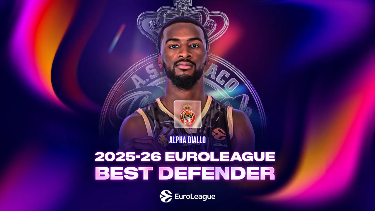 Alpha Diallo Resmi Jadi Pemain Bertahan Terbaik EuroLeague