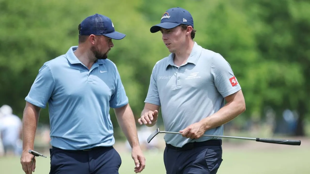 Matt Fitzpatrick dan adiknya, Alex Fitzpatrick, memecahkan rekor turnamen dan membawa mereka unggul empat pukulan menuju putaran final Zurich Classic. (Foto: Golf Digest)
