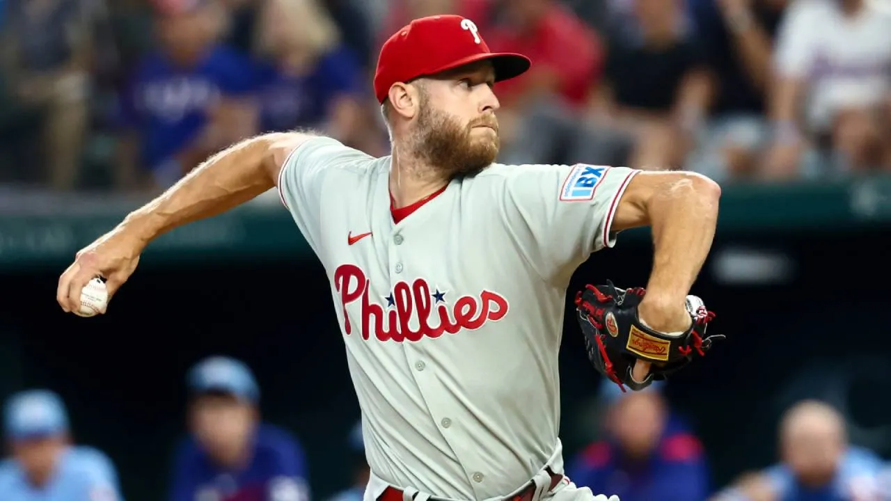 Kemenangan Philadelphia Phillies ini juga ditandai dengan kembalinya pitcher andalan Zack Wheeler yang tampil solid di laga debut musimnya. (Foto: AP)