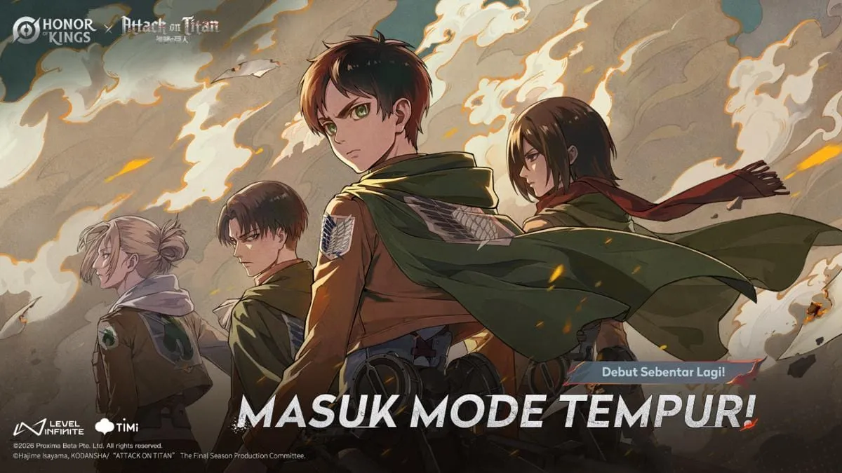 Empat Karakter Attack on Titan Jadi Skin Honor of Kings - sumber: (ggwp)