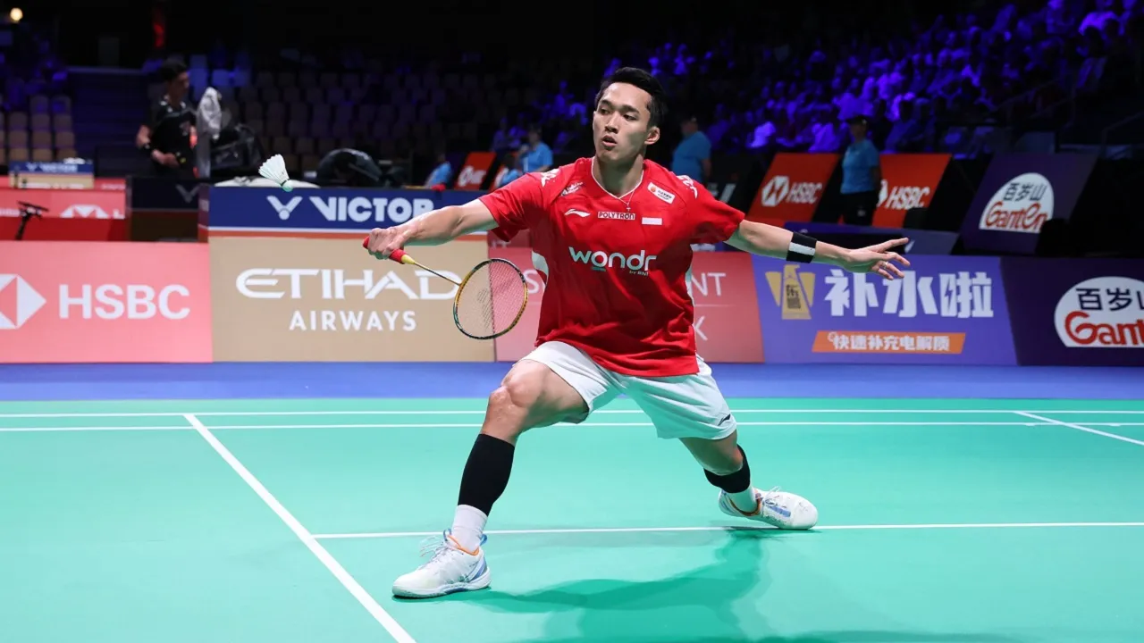 Jonatan Christie menyayangkan nasib sial ketika kalah tipis dari Kunlavut Vitidsarn.