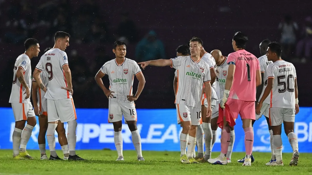 Borneo FC berhasil memetik kemenangan di kandang Persik Kediri