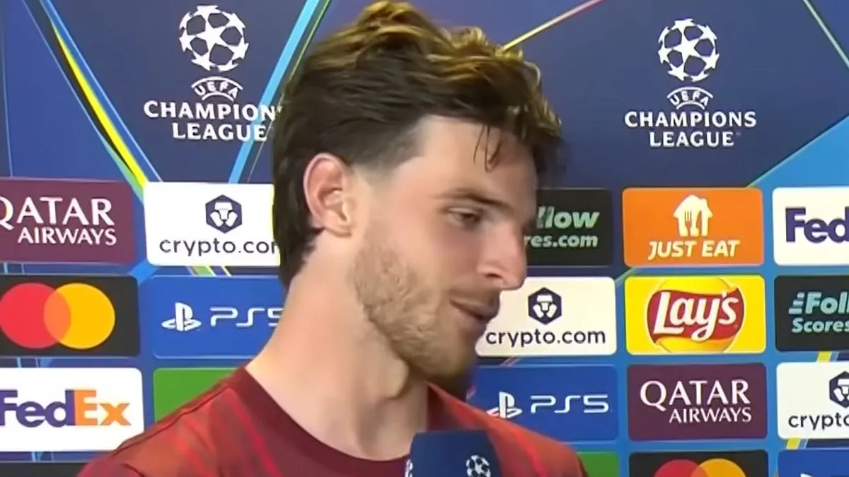 Declan Rice Kritik Aturan VAR UEFA di Laga Arsenal vs Atletico - sumber: (footballlondon)