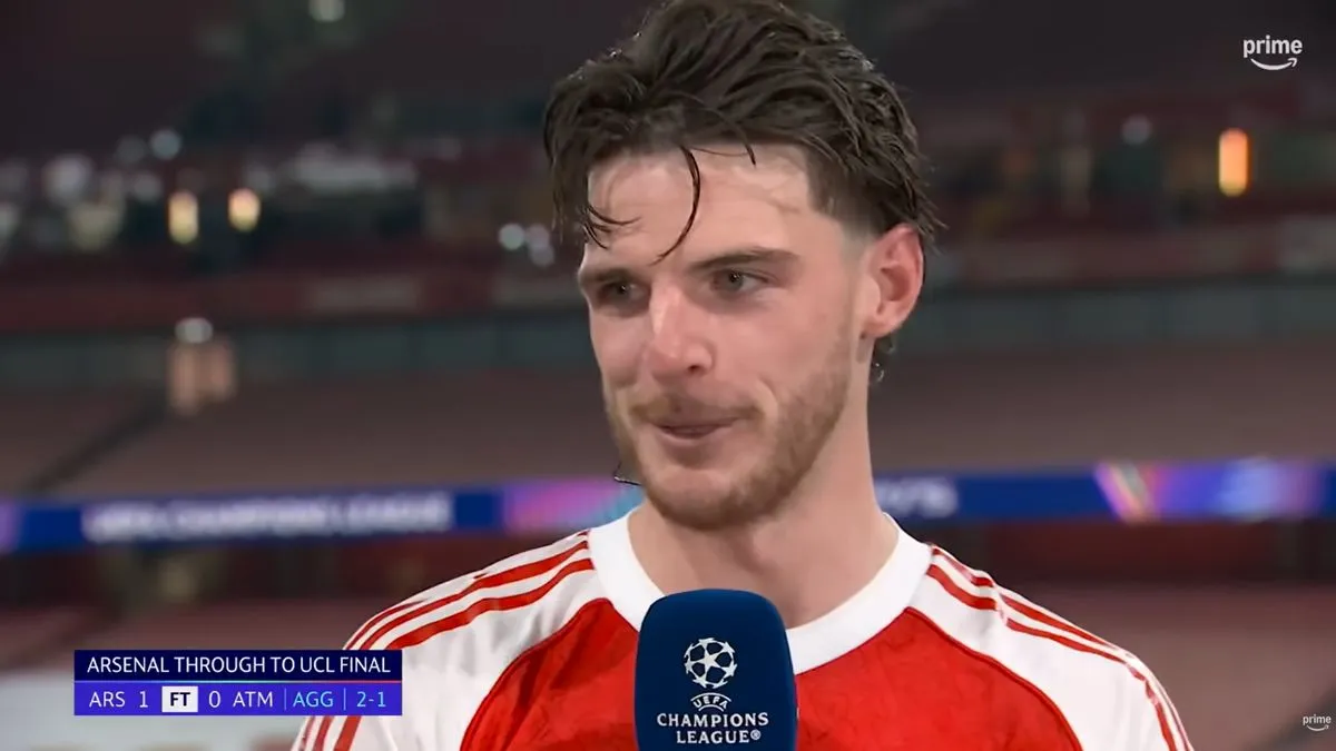 Declan Rice Sindir Chelsea Usai Arsenal Kalahkan Atletico - sumber: (footballlondon)