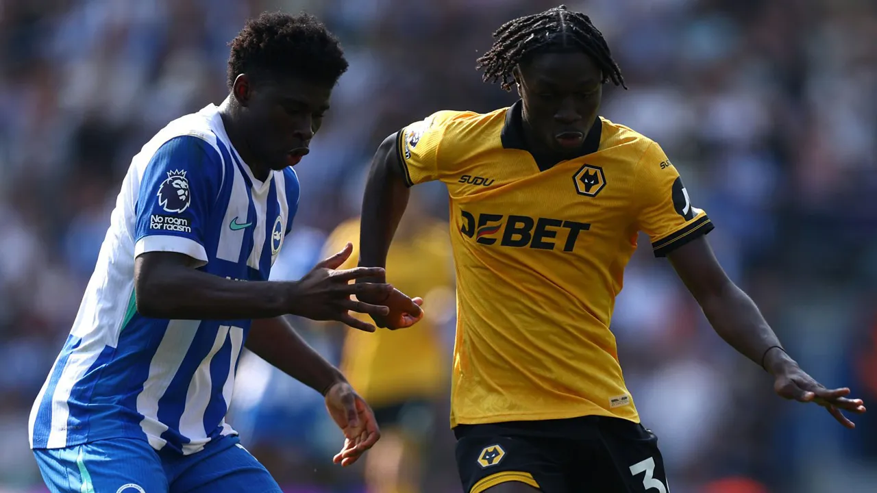 Brighton and Hove Albion vs Wolverhampton Wanderers.