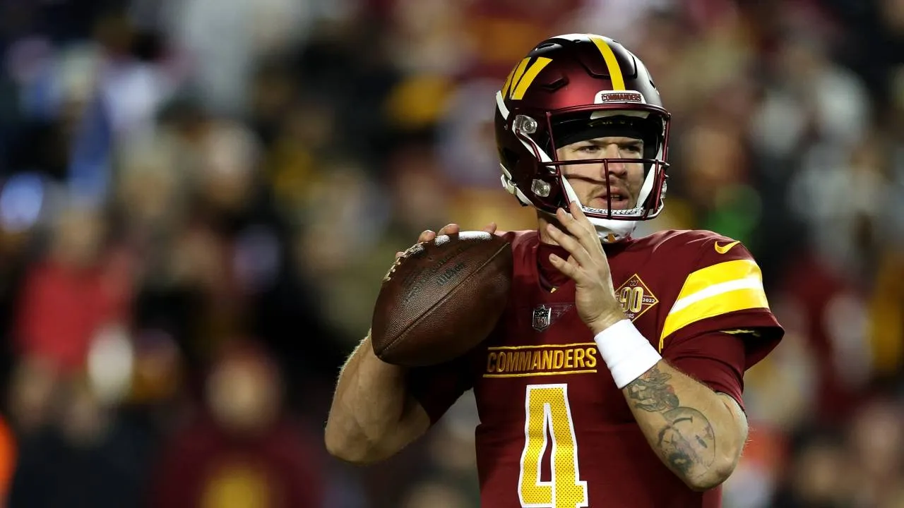 Taylor Heinicke berterima kasih kepada semua pihak yang mendukung perjalanan kariernya selama tujuh musim di NFL bersama tujuh franchise berbeda. (Foto: AP)