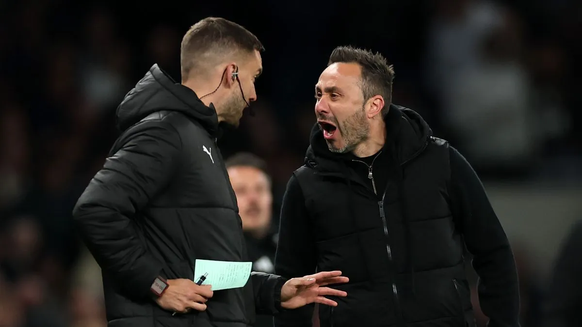 De Zerbi Soroti Drama VAR Arsenal-West Ham dan Laga Tottenham - sumber: (footballlondon)