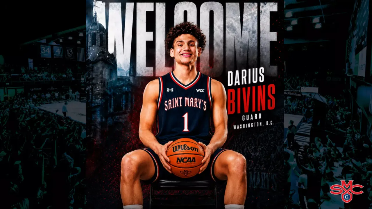Darius Bivins menjadi pemain pertama berstatus McDonald's All American yang bergabung dengan program Saint Mary's. (Foto: Saint Mary's Basketball)
