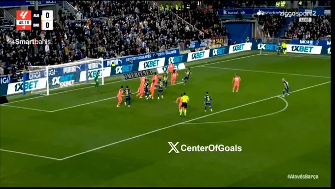 Alaves Ungguli Barcelona Jelang Babak Pertama Usai - sumber: (footballespana)