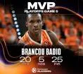 Brancou Badio Sabet Gelar MVP Game 5 Playoff EuroLeague