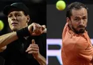 Hujan Bubarkan Duel Panas Antara Jannik Sinner Dan Daniil Medvedev Di Roma