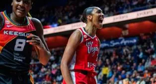 A’ja Wilson Sumbang 45 Poin dalam Kemenangan Las Vegas Aces Atas Sun