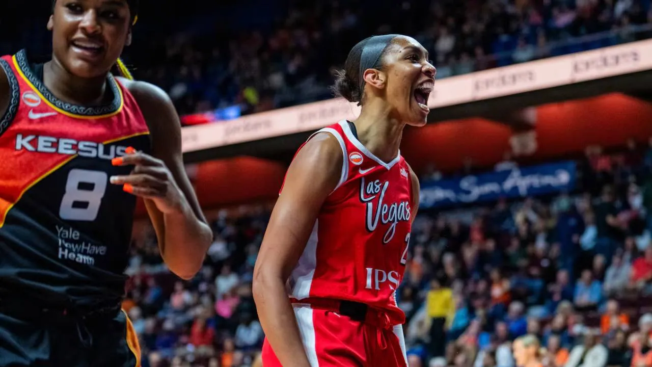 A’ja Wilson melewati catatan Breanna Stewart dan Diana Taurasi yang sebelumnya sama-sama mencatat empat pertandingan dengan 40 poin atau lebih. (Foto: AP)