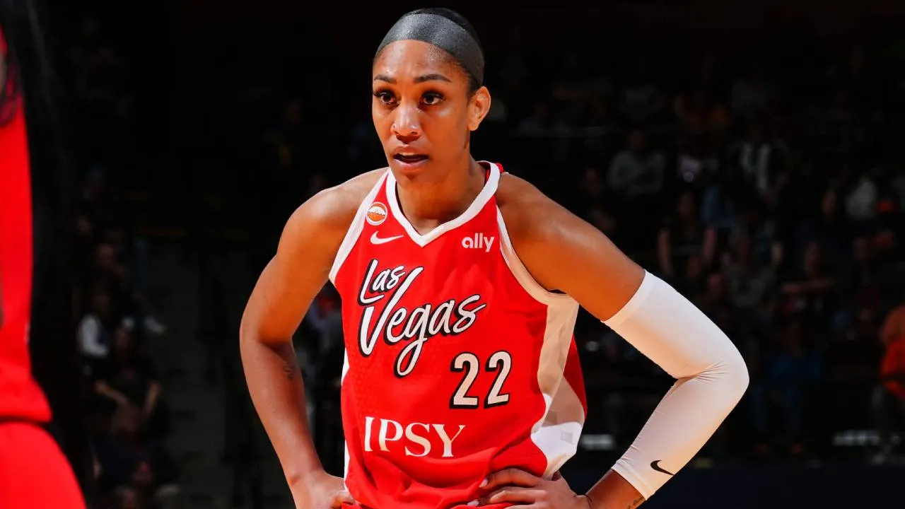 Bintang Las Vegas Aces A'ja Wilson kini berkembang menjadi ancaman yang lebih komplet, terutama setelah kemampuan tembakan tiga angkanya meningkat signifikan sejak musim lalu. (Foto: AP)
