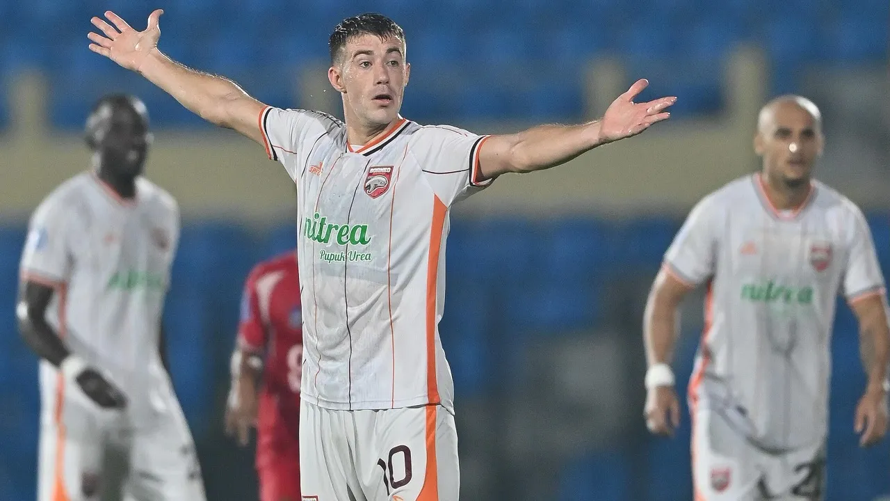 Gelandang Borneo FC, Mariano Peralta di laga kontra Persijap Jepara