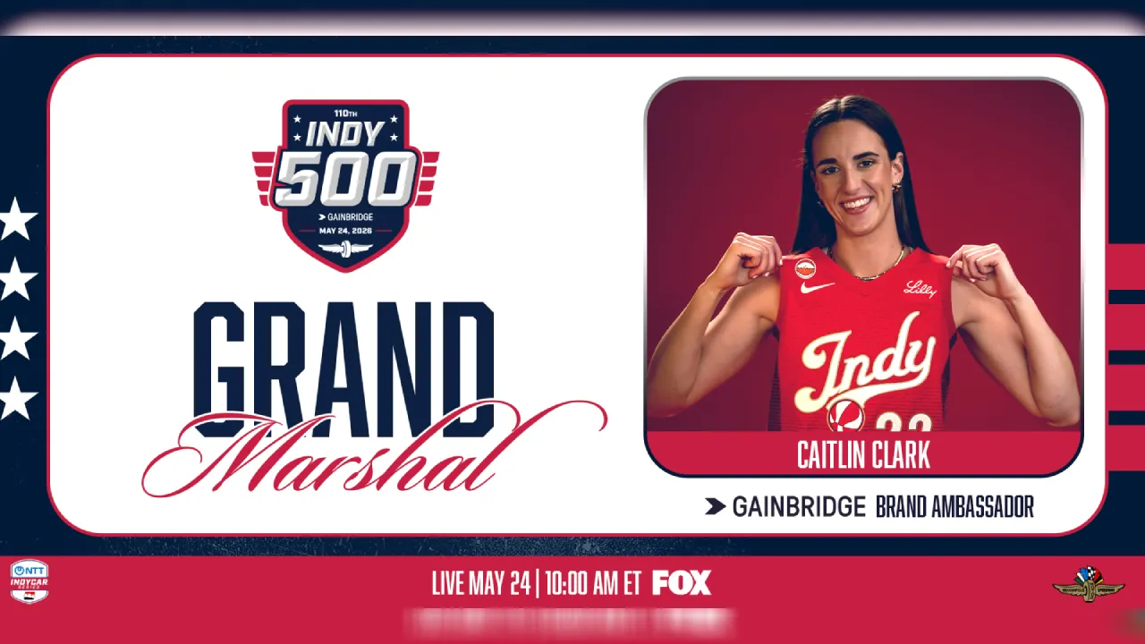 Sebagai grand marshal, Caitlin Clark akan menjalankan tradisi khas Indianapolis 500 dengan memberikan instruksi kepada para pembalap untuk menuju mobil masing-masing. (Foto: AP)