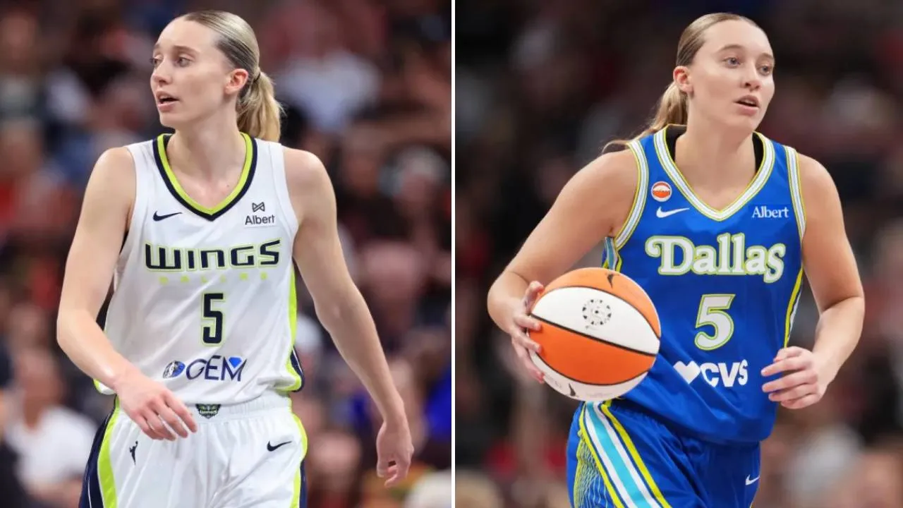 Perbandingan fisik Paige Bueckers musim lalu (kiri) dan musim ini. (Foto: AP)