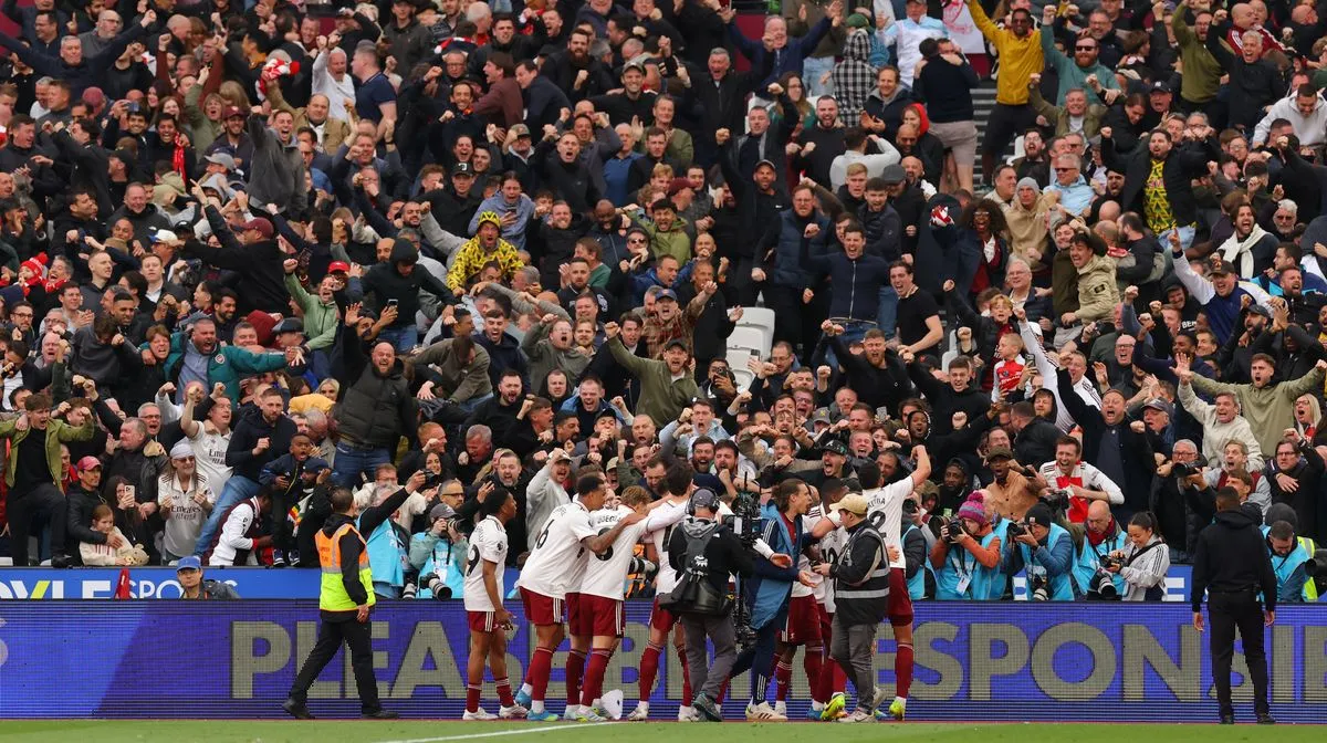 Haru di Tribun Arsenal Usai Laga Crystal Palace - sumber: (footballlondon)