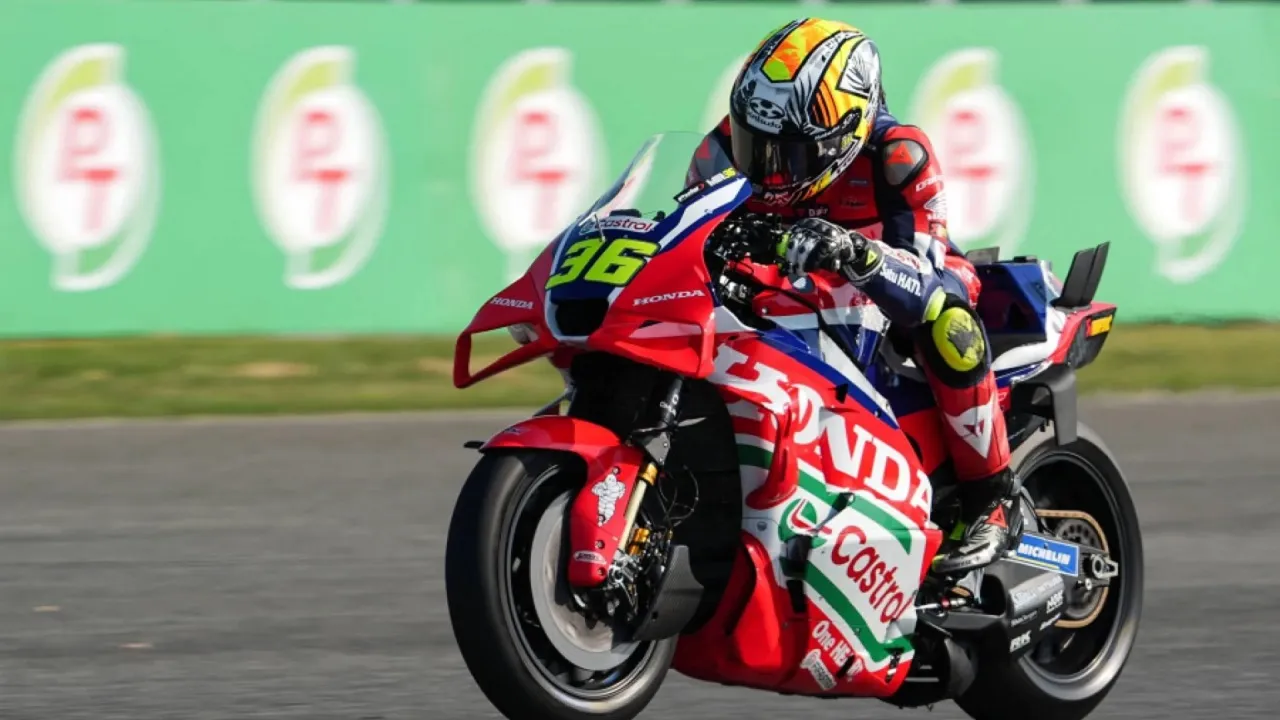Joan Mir heran dengan penalti tekanan ban di GP Catalunya.