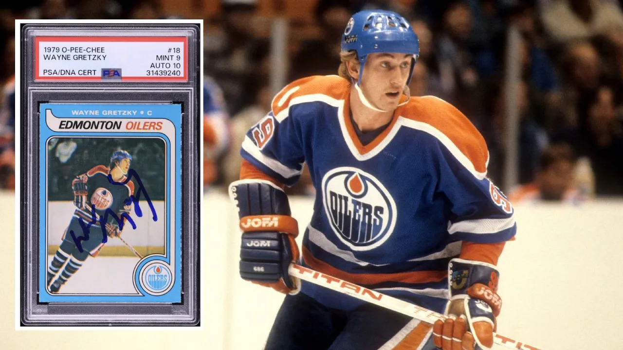Kartu yang dilelang merupakan kartu rookie O-Pee-Chee tahun 1979 milik Wayne Gretzky dengan tanda tangan asli. (Foto: AP)