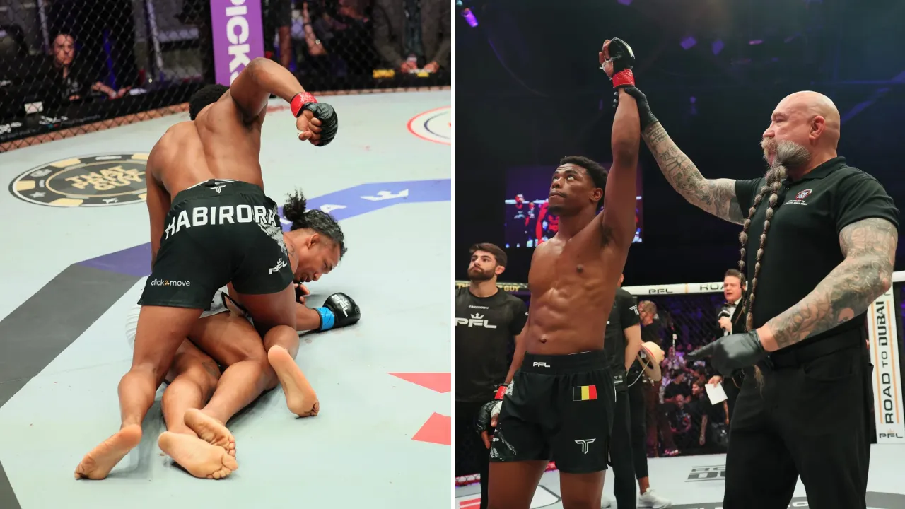 Patrick Habirora menghentikan perlawanan Henderson lewat knockout cepat pada partai utama kelas welter. (Foto: Fight TV)