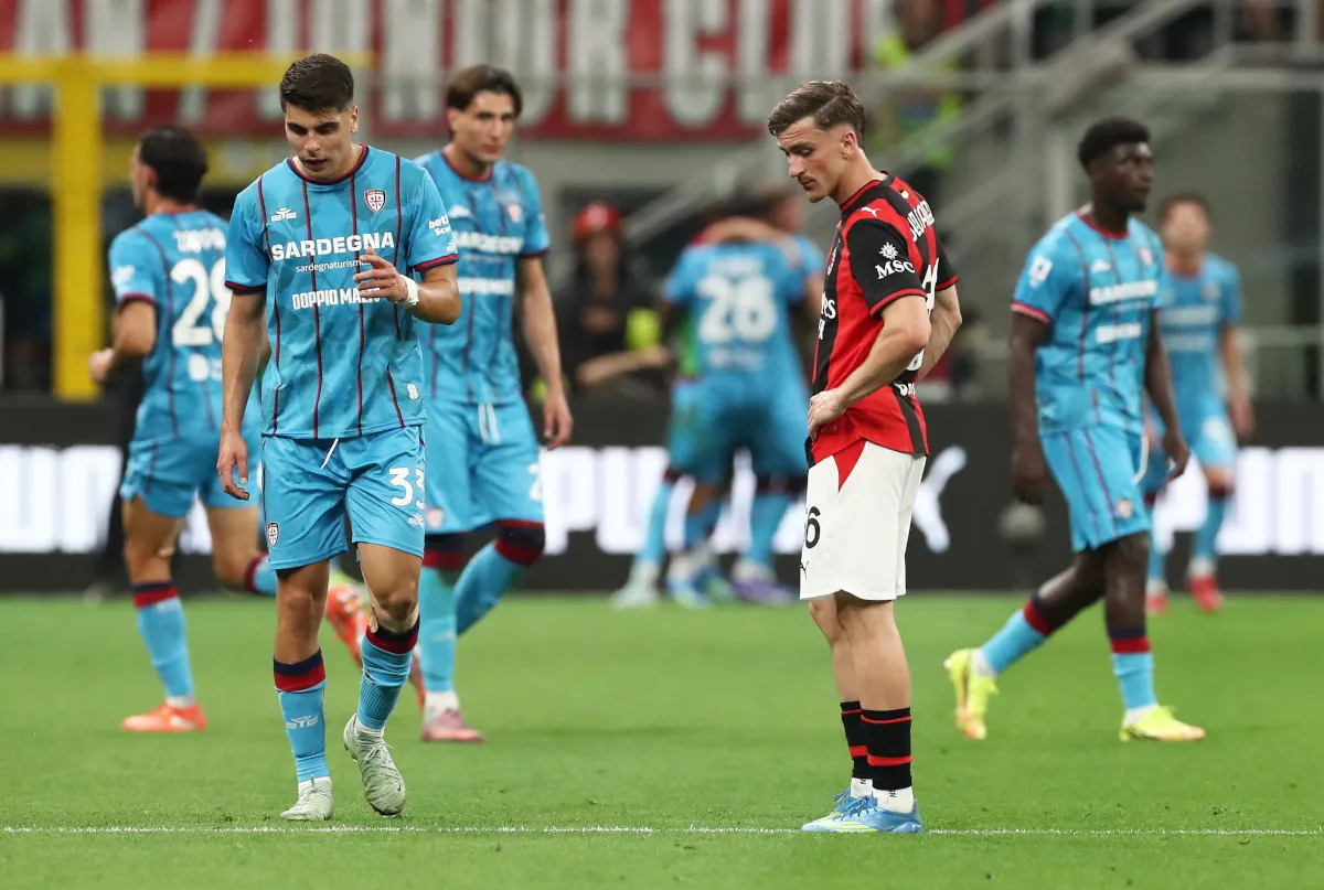 Kekalahan dari Cagliari Ancam Posisi Milan di Liga Champions - sumber: (footballitalia)