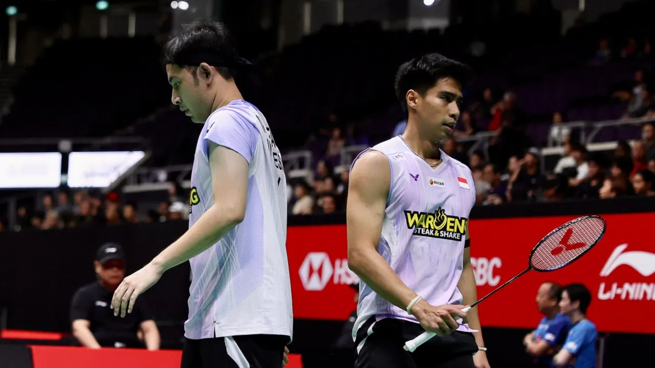 Sabar/Reza ambil pelajaran berharga saat dikalahkan Kang/Aaron pada 16 besar Singapore Open 2026.