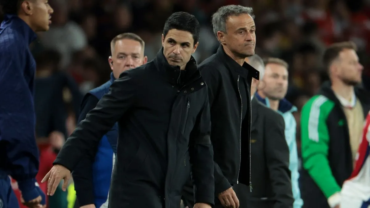 Arteta dan Enrique Beda Pandangan Jelang Final Arsenal vs PSG - sumber: (footballlondon)