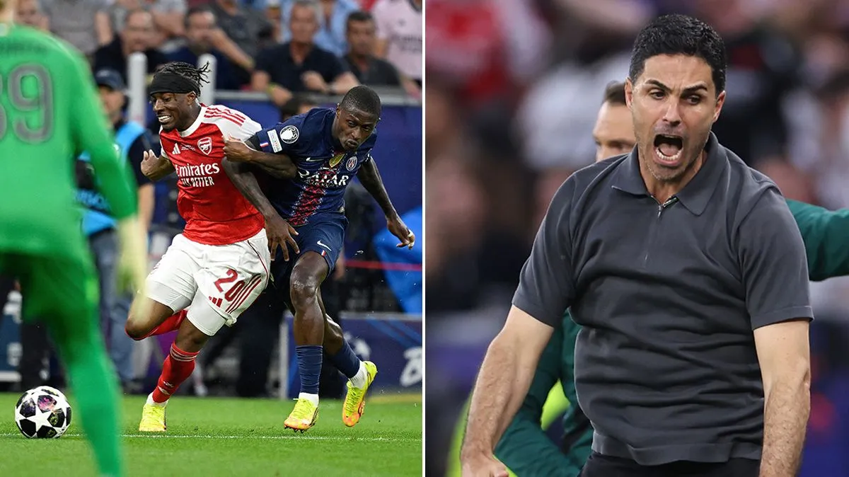 Arsenal Gagal Penalti di Final Liga Champions, Rice & Arteta Marah - sumber: (footballlondon)