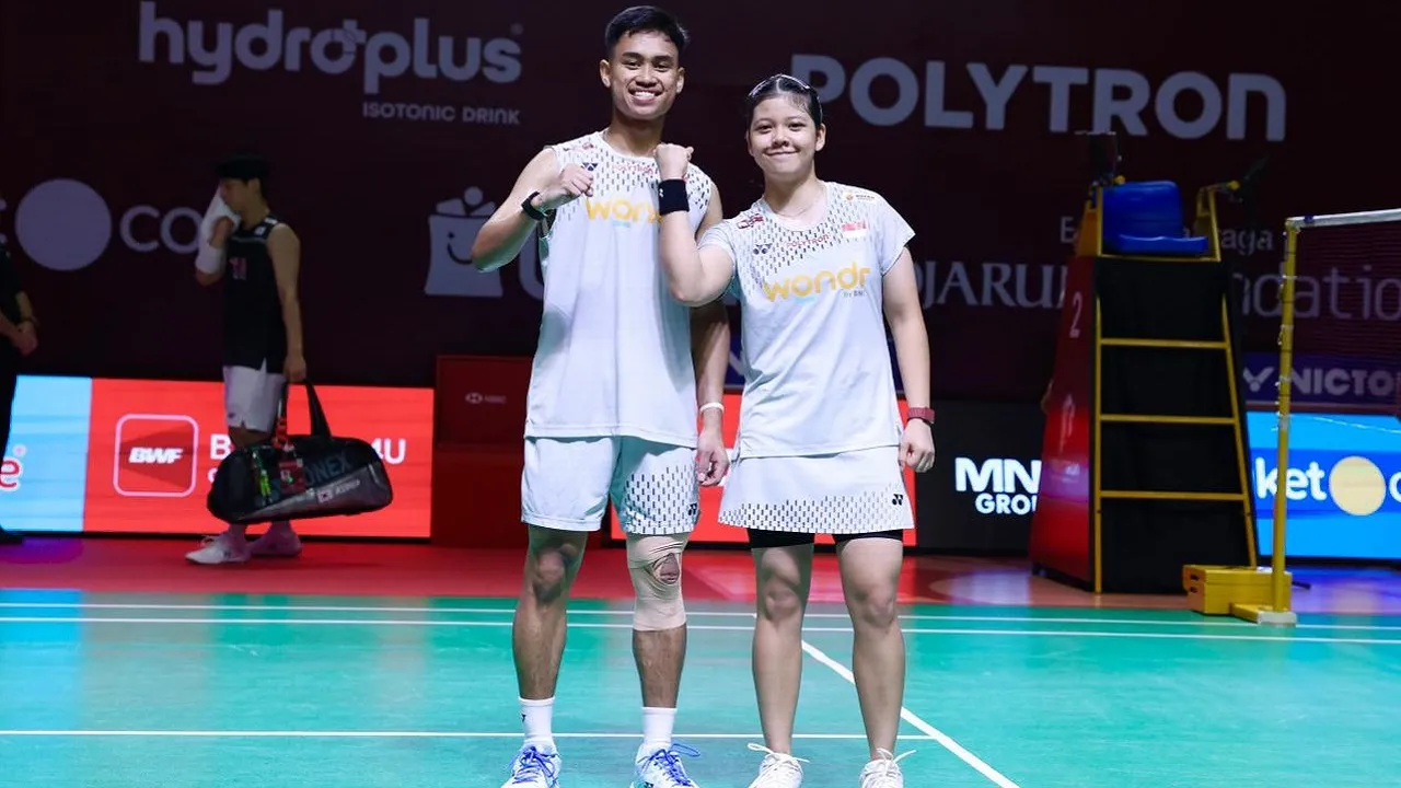 Jafar/Felisha bahagia bisa menang di 32 besar Indonesia Open 2026.