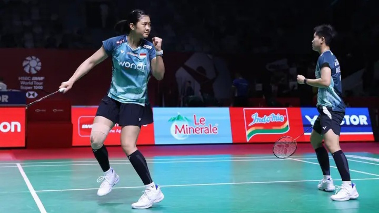 Sikat Unggulan 3 Korea, Amalia/Fadia Lolos 16 Besar Indonesia Open 2026