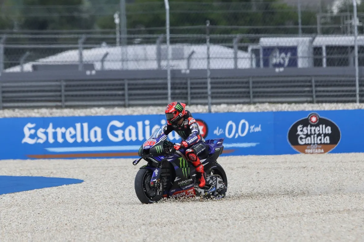 Quartararo Merasa Patah Hati Terkait Jarak di Latihan MotoGP Hongaria - sumber: (motorsport)