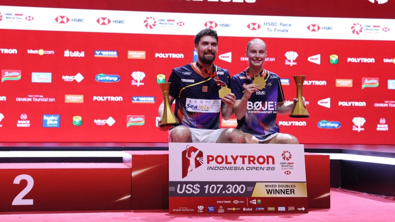 Christiansen/Boje Sumringah Raih Gelar di Indonesia Open 2026